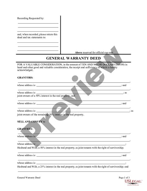 Colorado General Warranty Deed From Husband And Wife And Husband And