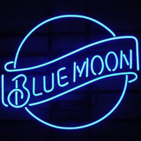 Neon Blue Moon Handmade Art Neon Sign Custom Neon Sign