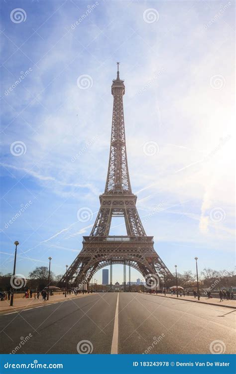 Eiffel Tower Urban Street View Cityscape Paris Stock Photo Image Of