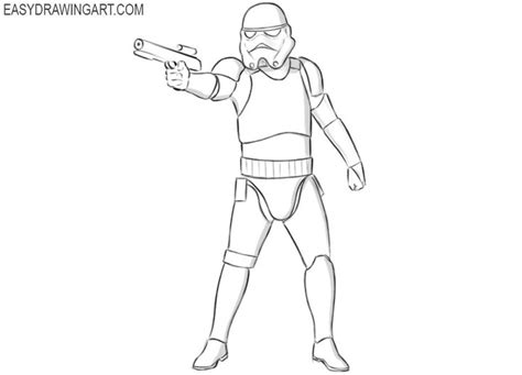 How To Draw A Stormtrooper For Beginners Star Wars Art Painting