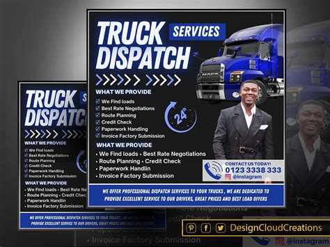 Freight Dispatcher Flyer Canva Truck Flyer Template. Editable - Etsy in