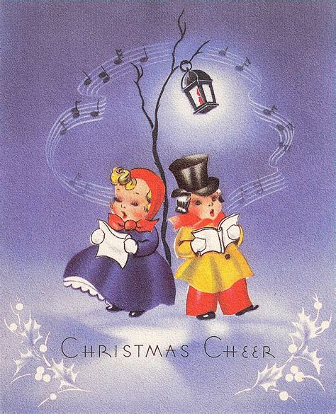 Pint Sized Christmas Carolers Vintage Christmas Cards Christmas