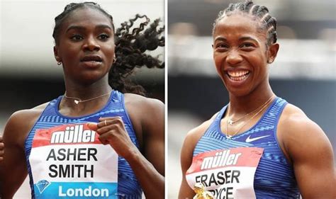 I enjoy watching u run. Dina Asher-Smith beaten by Shelly-Ann Fraser-Pryce in 100m ...