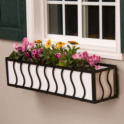 Hardware included for attachment to deck railings and iron railings. Iron Window Boxes | Flower Boxes | Window Planters - Iron ...