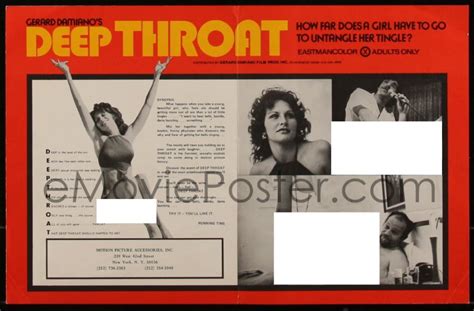 4j0383 Deep Throat New York Pressbook 1972 How Far Does Lovelace Have To Go To