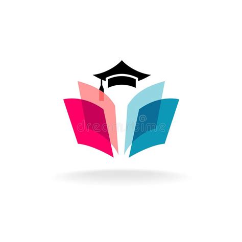 Concepto Del Logotipo De La Educación Con El Casquillo De La Graduación