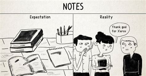 These Hilarious Illustrations Capture The Expectation Vs Reality Of College Life Scoopwhoop