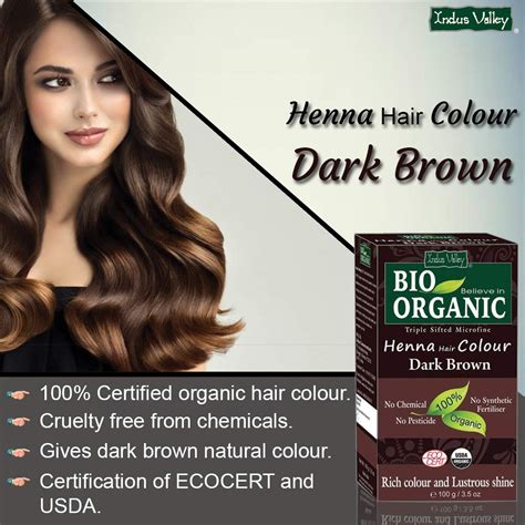 Indus Valley 100 Percent Organic Hair Color Dark Brown 100gm Organicmars Organic Hair
