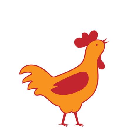 Rooster Silhouette Isolated White Background Rooster Chicken Logo