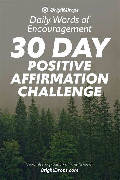 Daily Words of Encouragement - 30 Day Positive Affirmation Challenge - Bright Drops