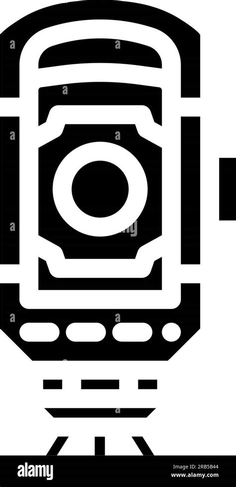 Surveyor Civil Engineer Glyph Icon Vector Illustration Stock Vector