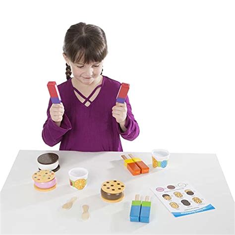 Melissa And Doug Wooden Frozen Treats Ice Cream Play Set 24 Pcs Play