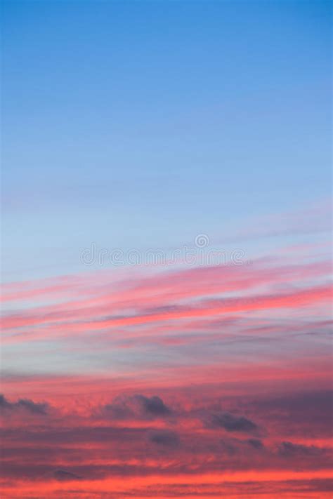 Beautiful Colorful Red And Blue Sunset Sky Stock Image Image Of