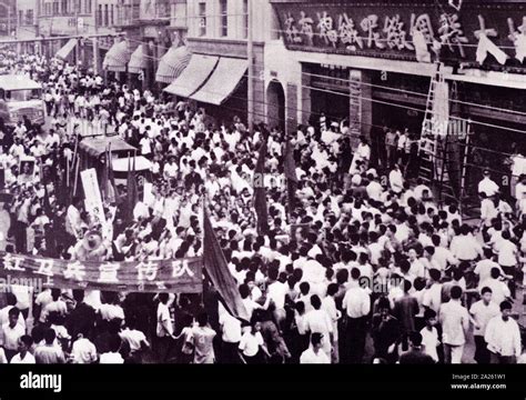 During The Cultural Revolution In China Red Guards Dismantle Old
