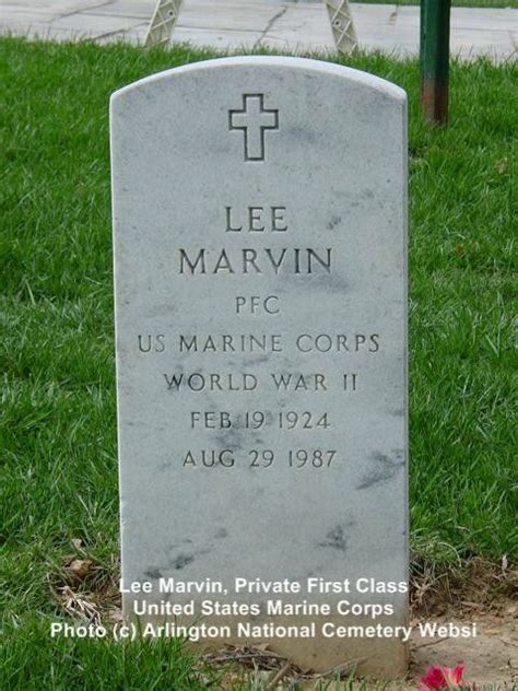 Lee Marvin Private First Class United States Marine Corps Famous