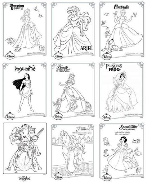 Printable Disney Princess Coloring Pages For Adults Prince And