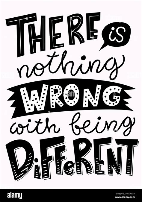 Lettering Poster With There Is Nothing Wrong With Being Different Text