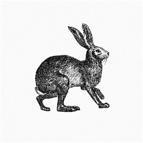 Vintage Victorian Style Rabbit Engraving Original From The British Library Digitally Enhanced