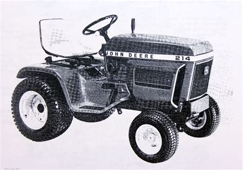 Operators Manual For John Deere 200 210 212 214 Lawn Garden Tractor