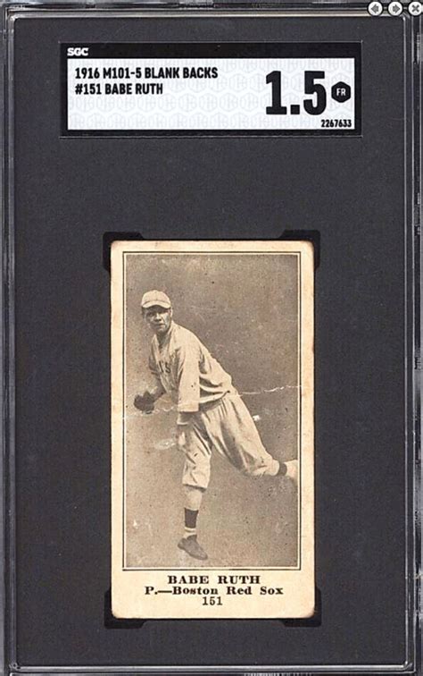 Babe Ruth 1916 Rookie Card Gets Nearly 250 000 At Lelands Antiques And The Arts