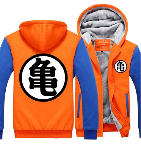 The dragon ball goku hoodie has an attached hood and a branded ykk zipper closure. Dragonball Z Son goku Dragon Ball New orange thick winter ...