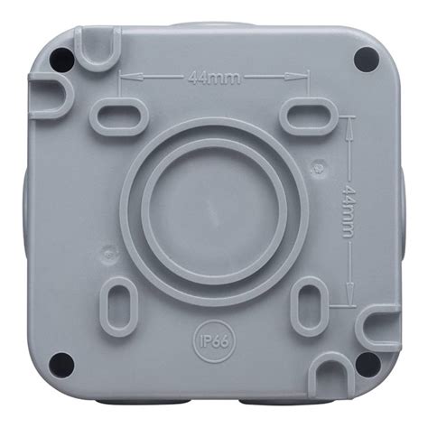 Ip66 20a 1 Gang Dp Switch Weatherproof In Grey For Outdoor Bg