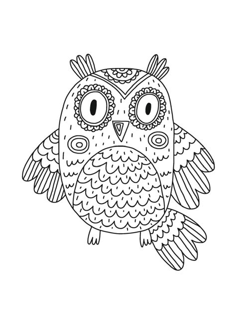 Mandala Owl Coloring Page Sheet 7 Download Print Now