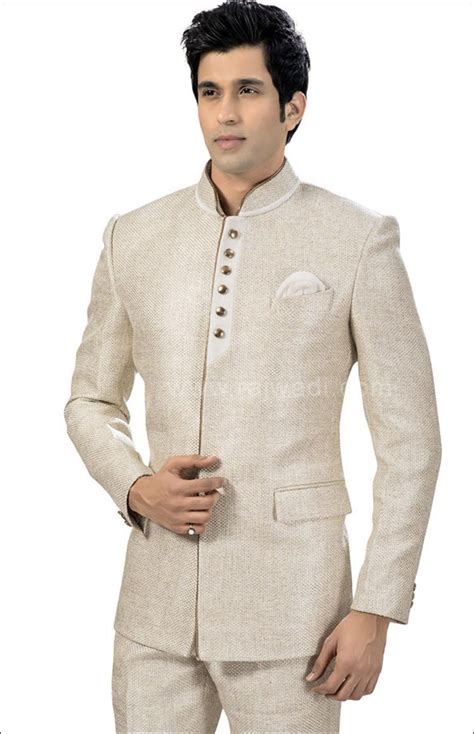 Jodhpuri Suits For Wedding Cream Jute Jodhpuri Wedding Suits Groom