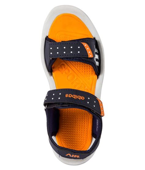 Abibas Orange Synthetic Leather Sandals Price In India Buy Abibas