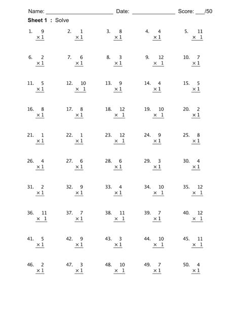 Multiplication And Division Worksheet 192 Practice Sheets Etsy