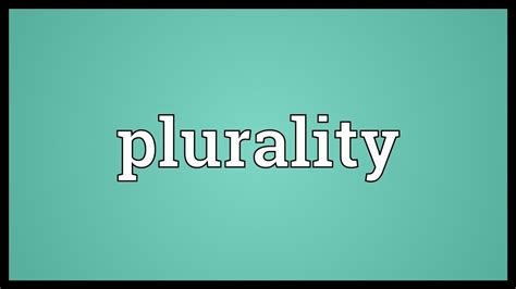 Plurality Meaning Youtube