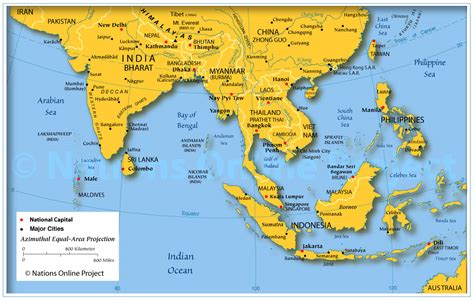 The Southern And South East Zone Maps Of Asia The Largest Continent