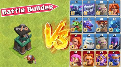Builder Hut Vs All Troops In Clash Of Clans Coc Troops Youtube