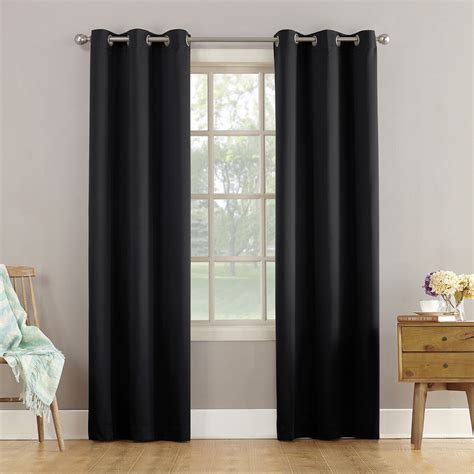Talita Solid Black Curtains At Home