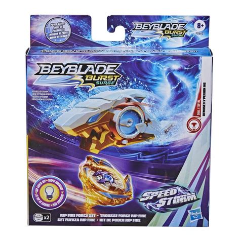 Beyblade Burst Surge Speedstorm Rip Fire Force Set Light Up Battling Top And Rightleft Spin