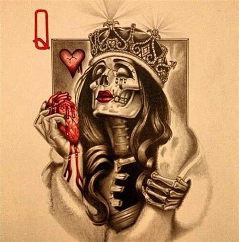 Queen Of Hearts Queen Of Hearts Tattoo Card Tattoo Designs Heart Tattoo