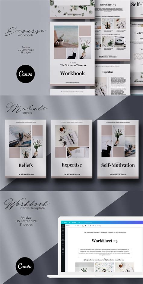Free Editable Workbook Template Canva Workbook Template Workbook