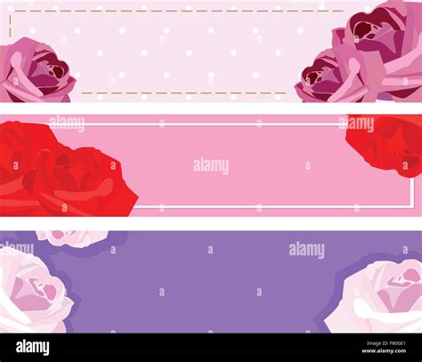 Banners With Roses Stock Vector Image And Art Alamy