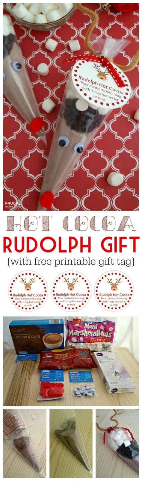 Rudolph Hot Cocoa Free Printable T Tag Recipe
