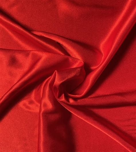 5860 Red Crepe Back Satin Fabric By The Yard 100 Polyester
