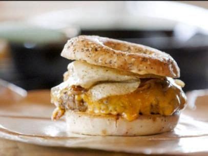 Breakfast Bagel Burgers Recipe Ree Drummond Food Network Bagel