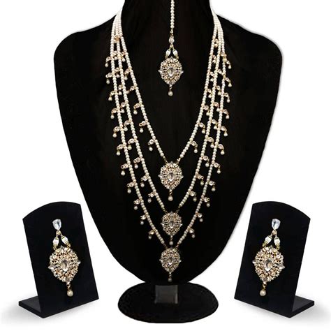 Elegant Long Traditional Indian Pakistani Pearl Style Necklace Etsy