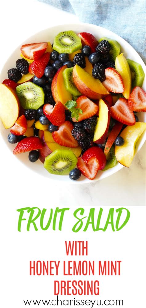 A Light And Appetizing Summer Fruit Salad With A Refreshing Honey Lemon