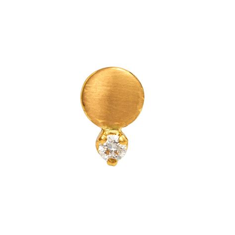 Diamond Nosepin In 22k Yellow Gold For Small Nose