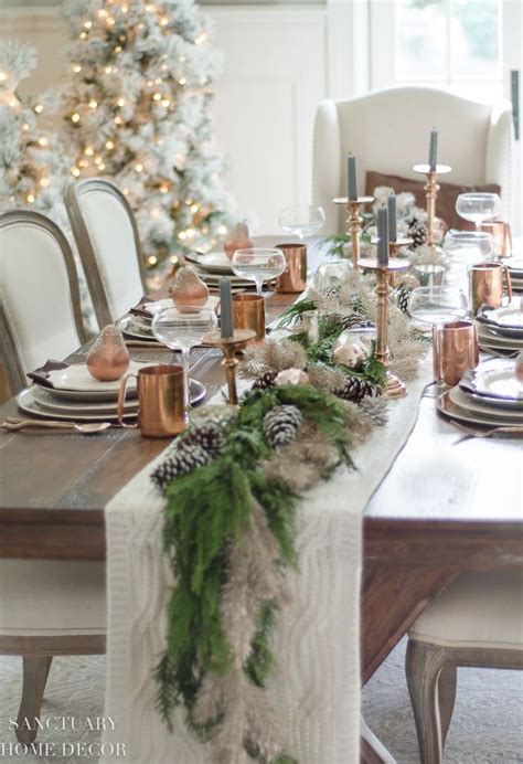 A Neutral Christmas Tablescape With Copper Accents Sanctuary Home