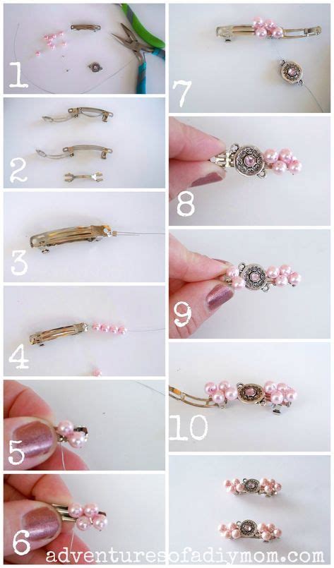 How To Make Beaded Hair Clips Bead Hair Accessories Hair Accessories