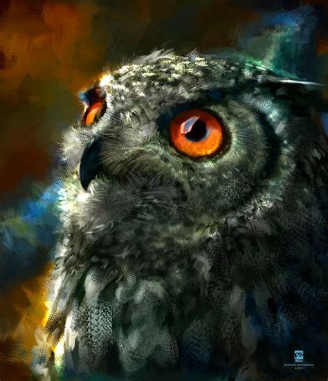 Owl Painting By Psdelux Owl Art Print Owl Art Owl