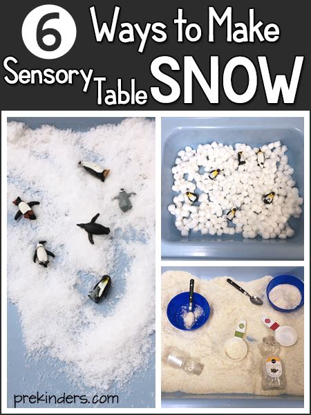 How To Make Pretend Snow In The Sensory Table For Preschool