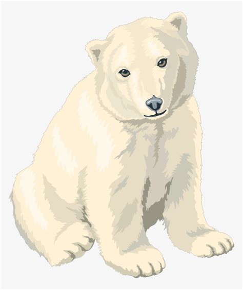Polar Bears Collection Clip Art Isolated On Blue Royalty Free Svg