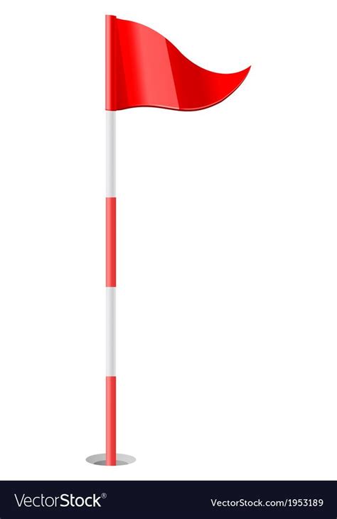 Red Golf Flag Royalty Free Vector Image Vectorstock Affiliate